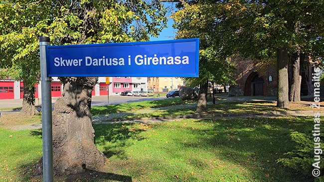 Dariaus ir Girėno skveras gretimame mieste