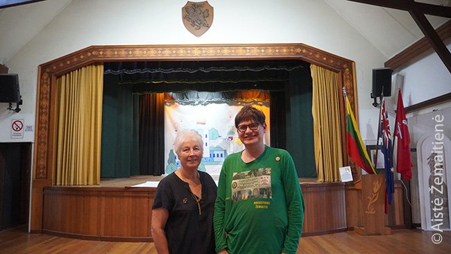 Adelaidės lietuvių namuose su jų pirmininke