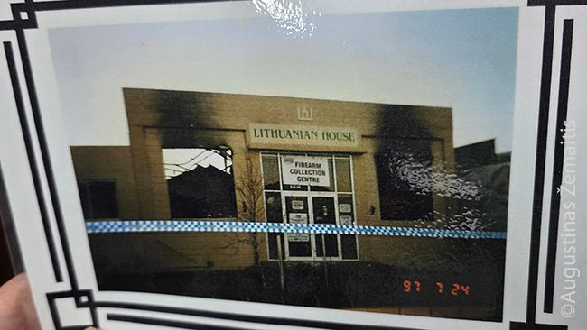 Kas liko iš senųjų Džilongo lietuvių namų po gaisro (nuotrauką gavome naujuosiuose lietuvių namuose)