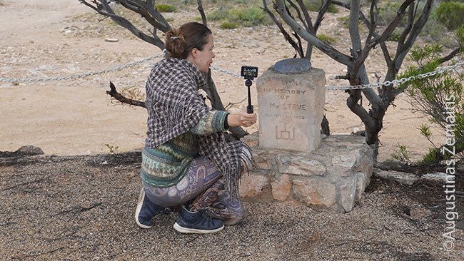 Vienas paminklėlių Patupiui, Australijoje save vadindavusiam Steve