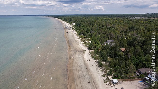 Ilgiausias pasaulio gėlavandenis paplūdimys iš drono